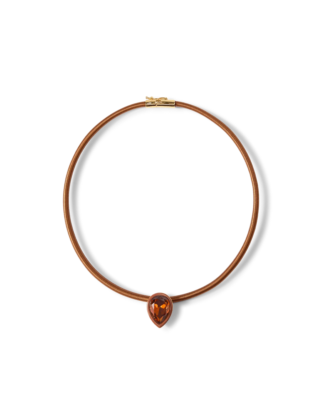 Brown Cord Pendant Necklace