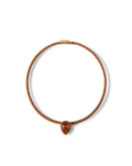 Brown Cord Pendant Necklace