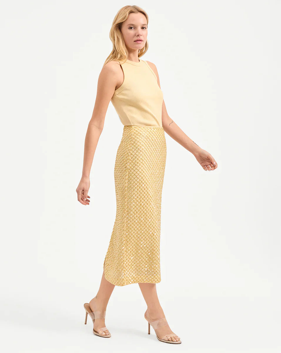Allora Beaded Midi Skirt