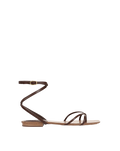 Allegra Leather Ankle-Wrap Sandal