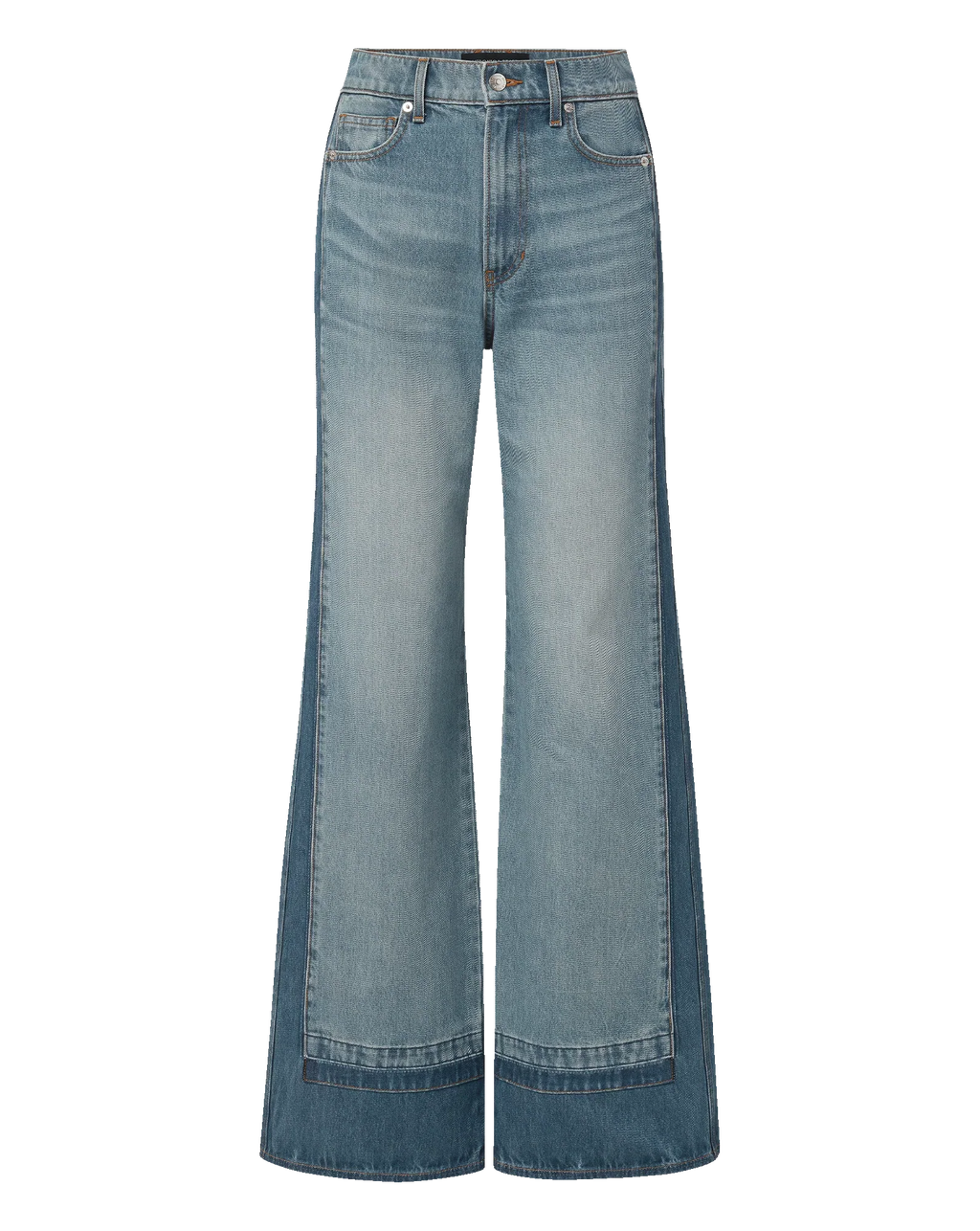 Taylor Color-Block Wide-Leg Jean