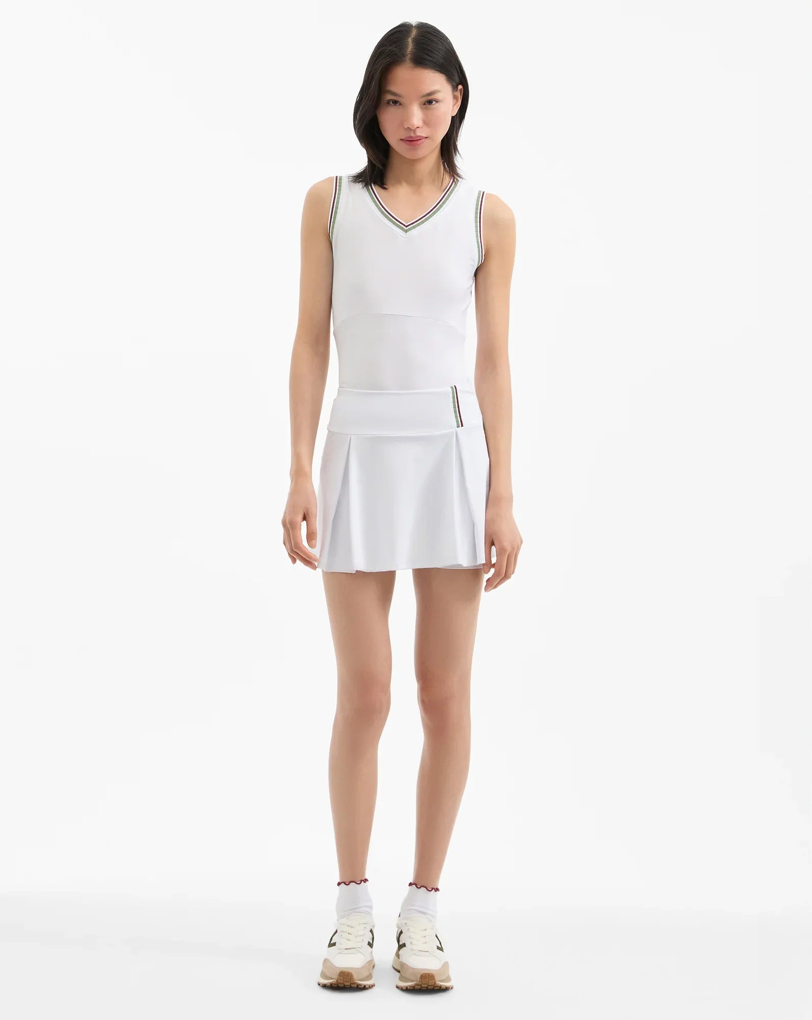 Spin Striped-Trim Tank Top