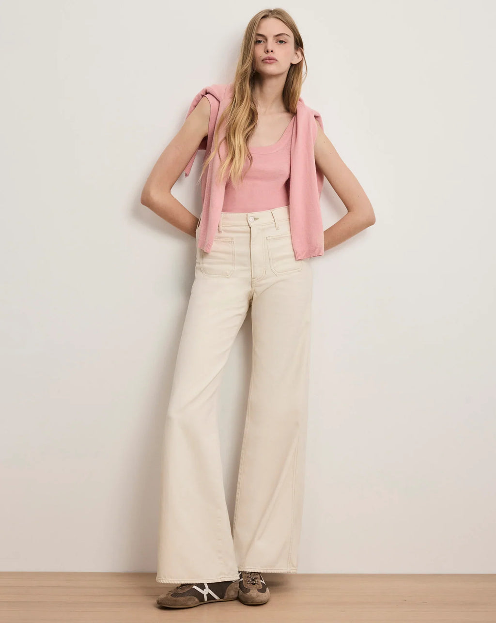 Kasey Patch-Pocket Wide-Leg Jean
