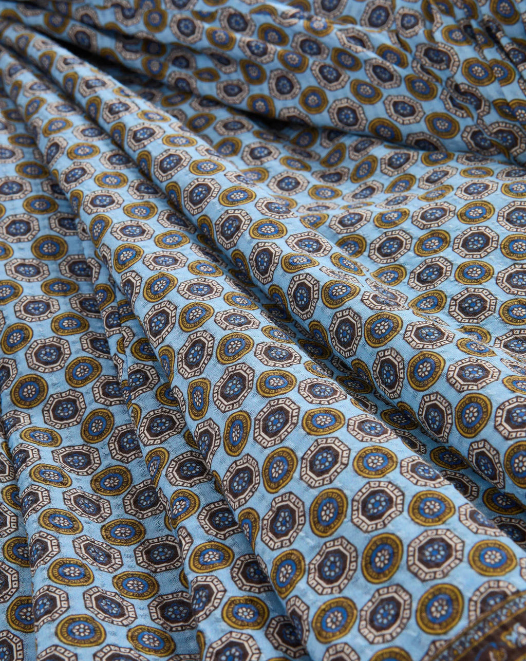 Lana Scarf-Print Midi Dress