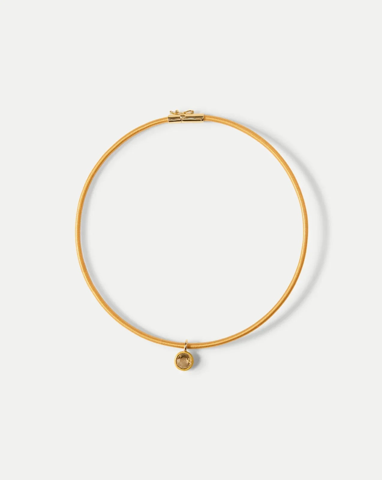 Yellow Cord Pendant Necklace