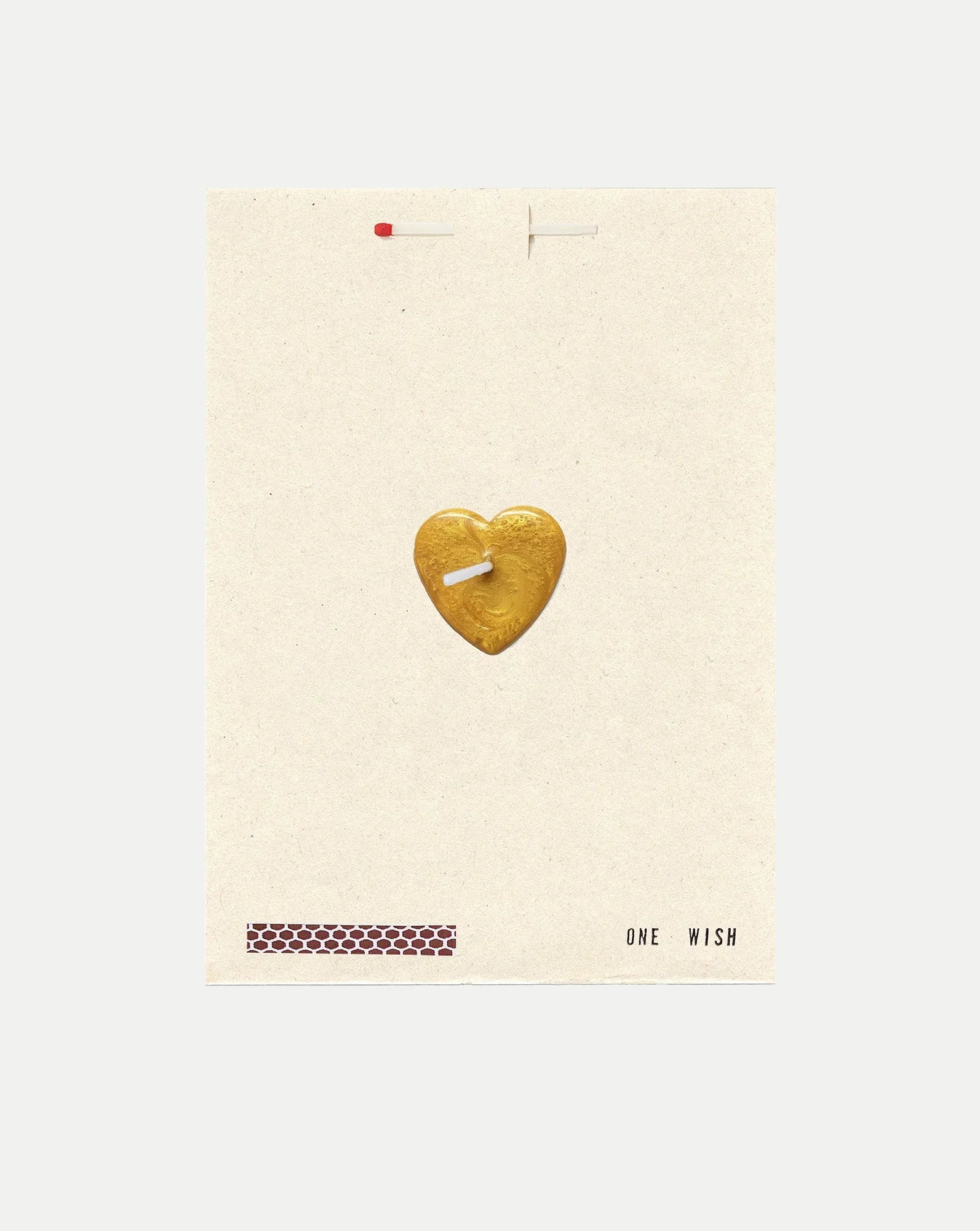 Gold Heart Wish Card