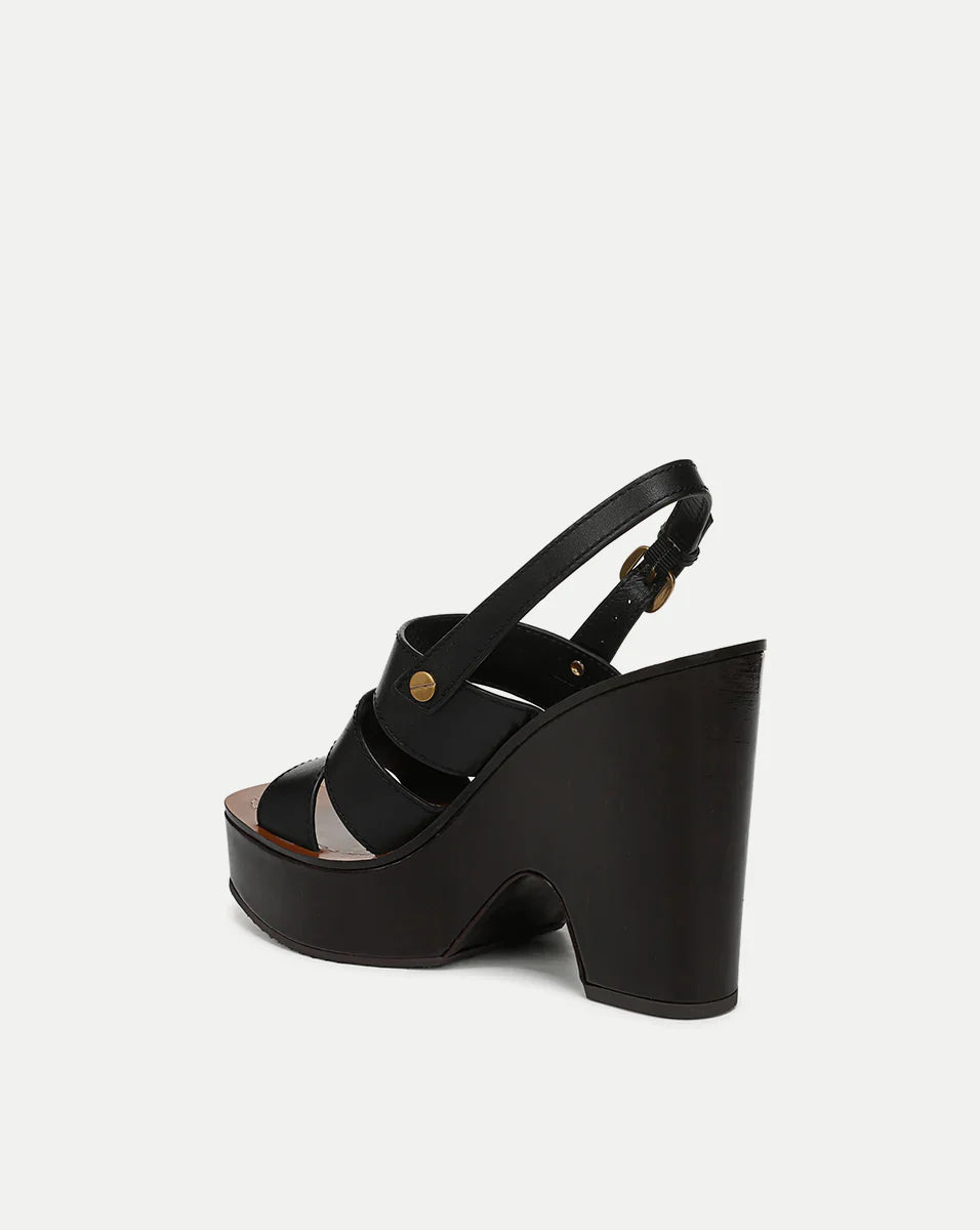 Peony Leather Platform Sandal