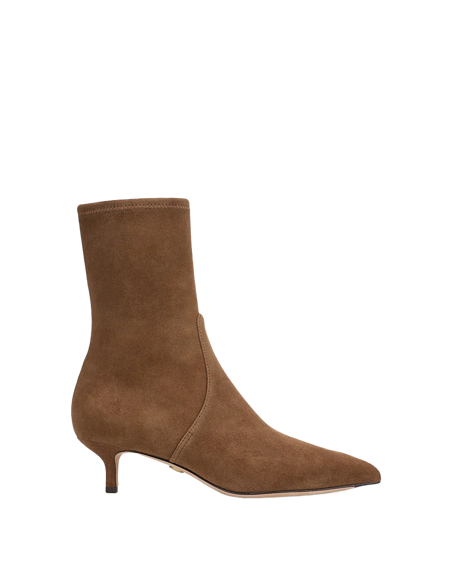 Lisa Stretch Kitten-Heel Ankle Boot