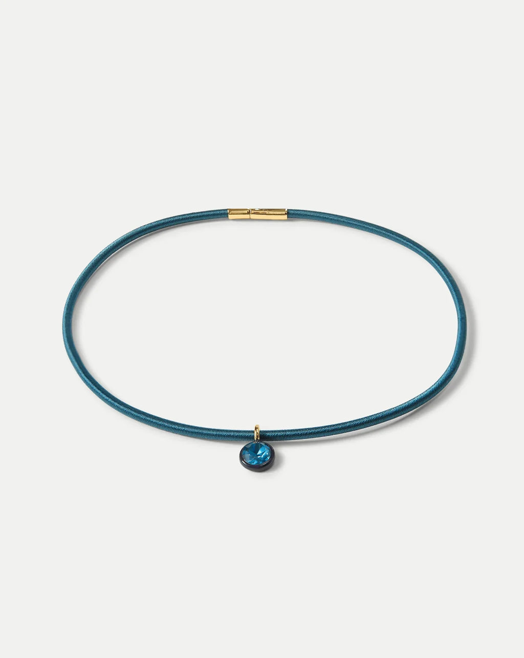 Teal Cord Pendant Necklace