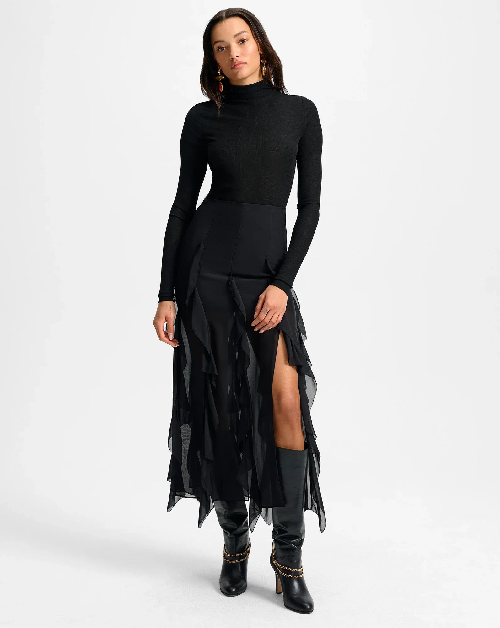 Ava Silk Maxi Skirt