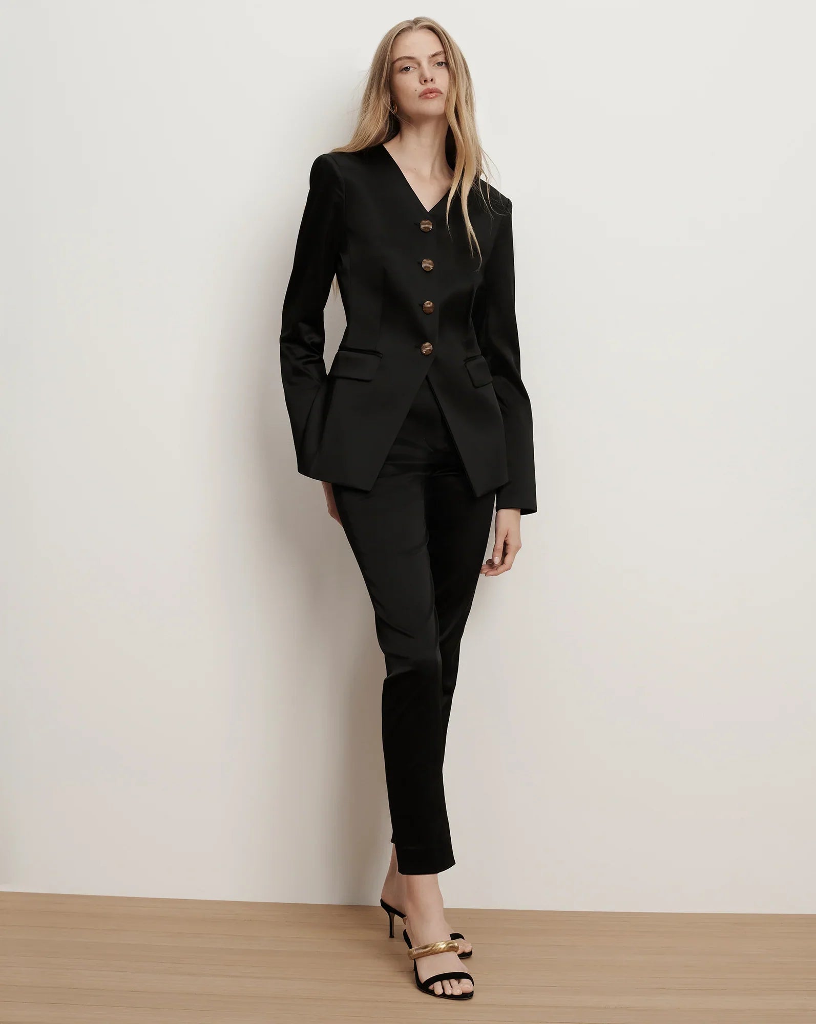 Cynthia Satin Tailored Jacket