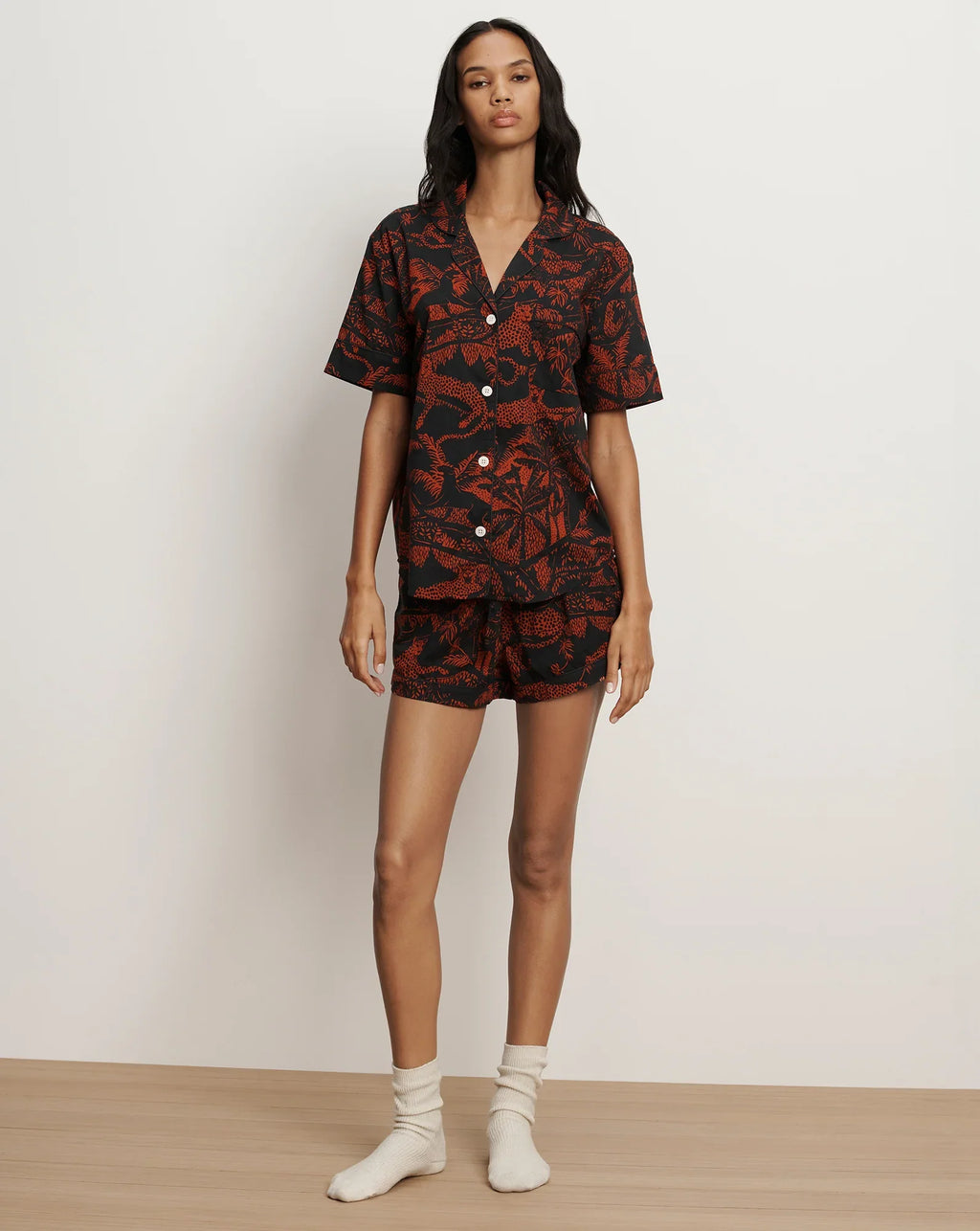 Short-Sleeve Cotton Pajama Set