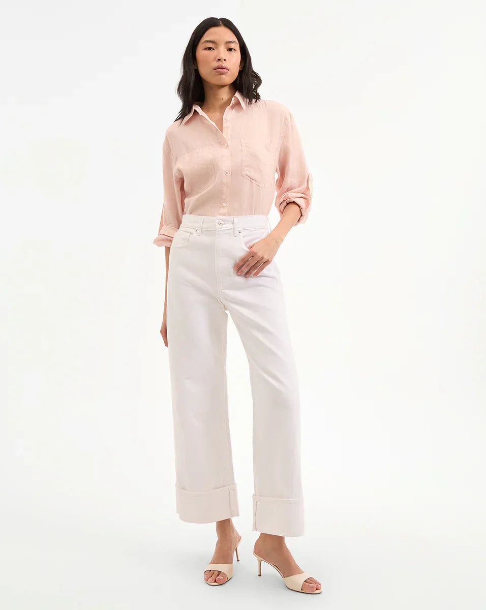 Taylor Cuffed Cropped Wide-Leg Jean