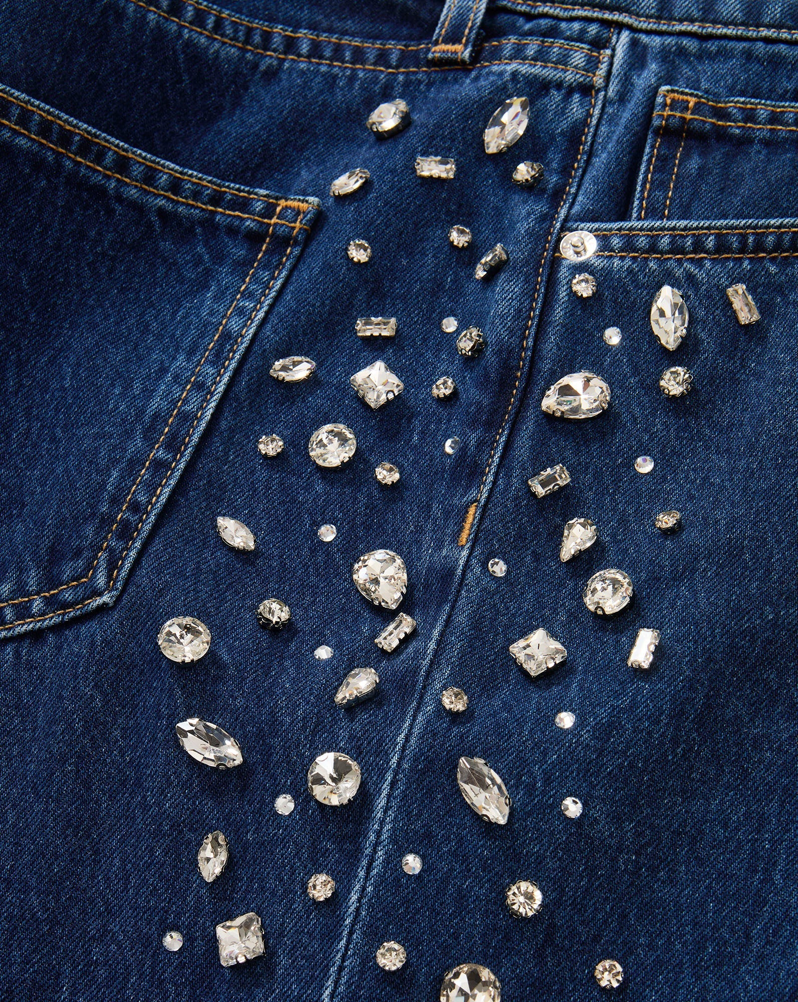 Kasey Embellished Wide-Leg Jean
