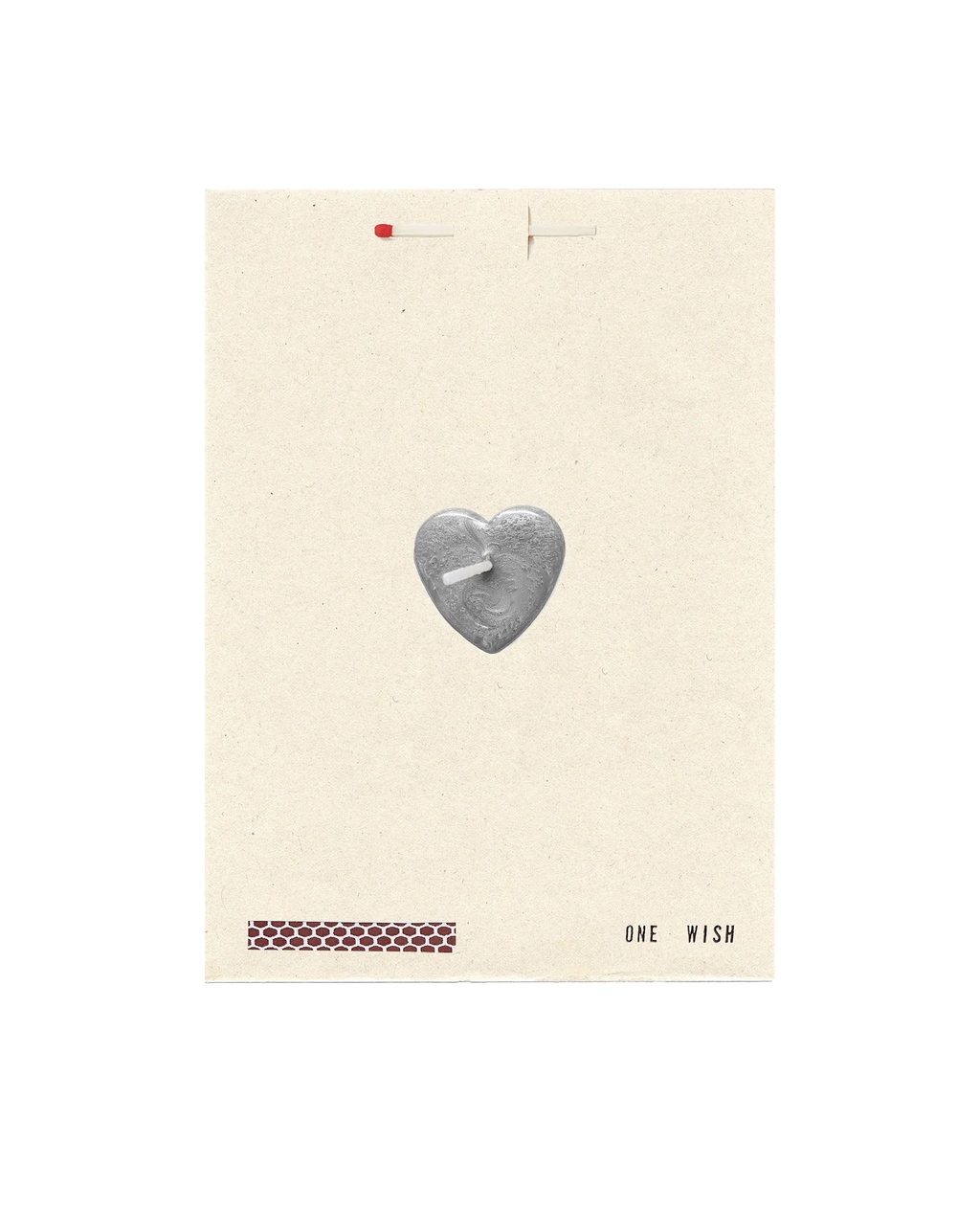Silver Heart Wish Card