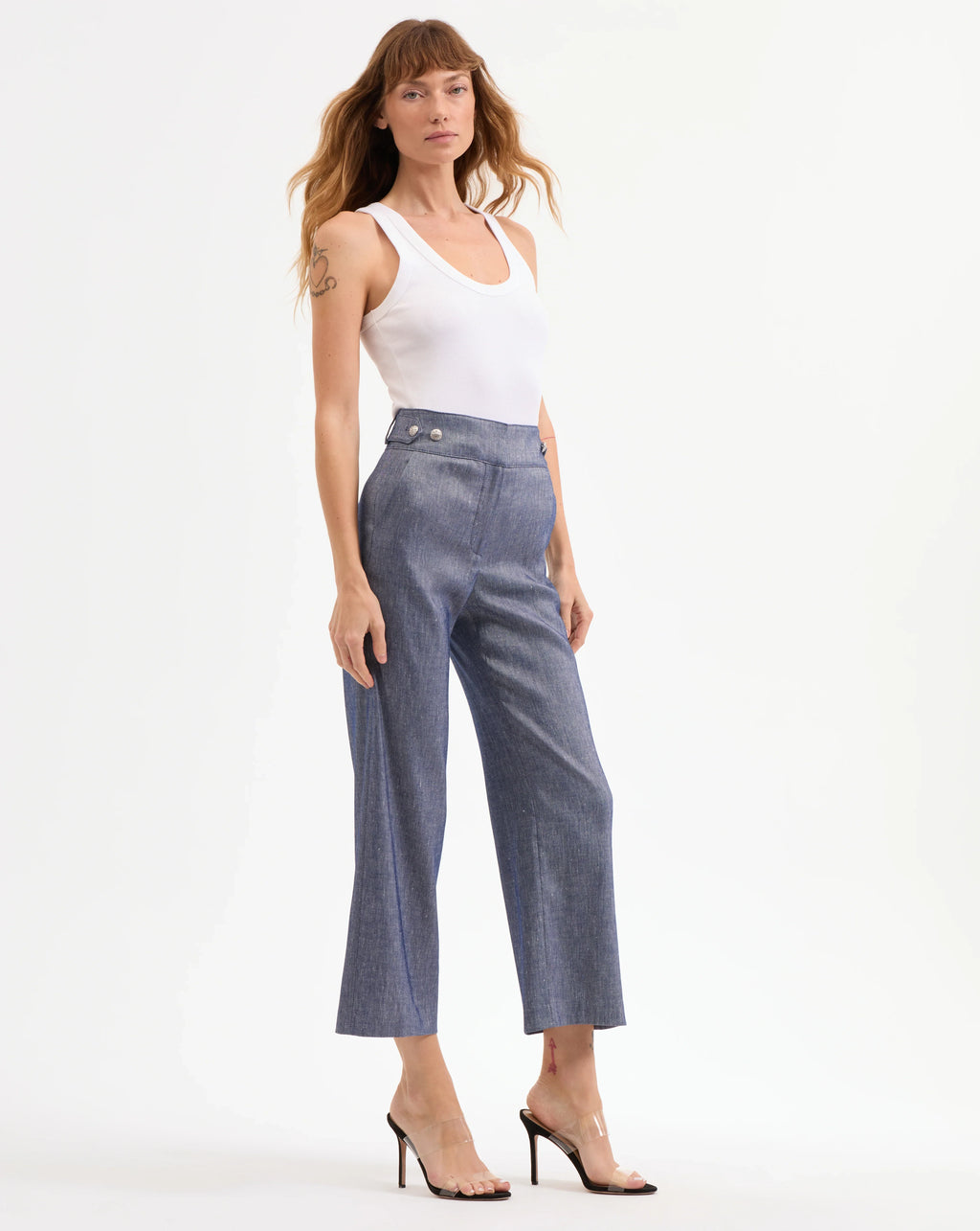 Aubrie Cropped Wide-Leg Pant