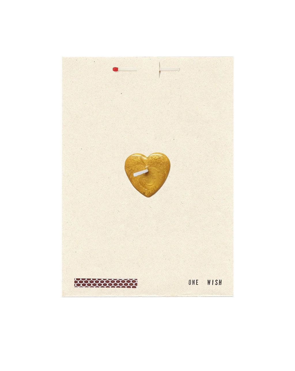 Gold Heart Wish Card