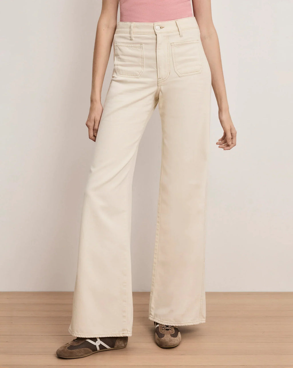 Kasey Patch-Pocket Wide-Leg Jean