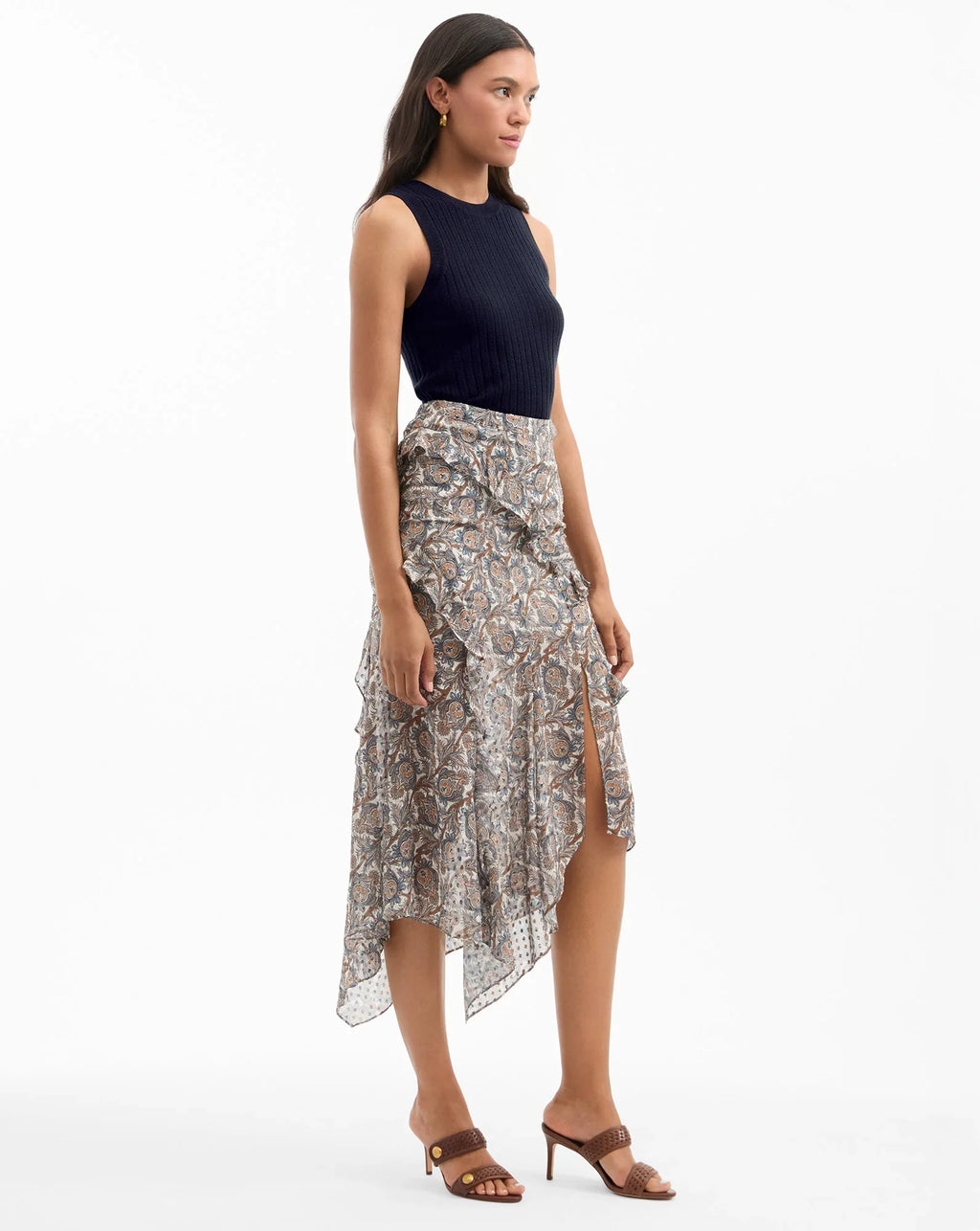 Eleonora Silk Midi Skirt