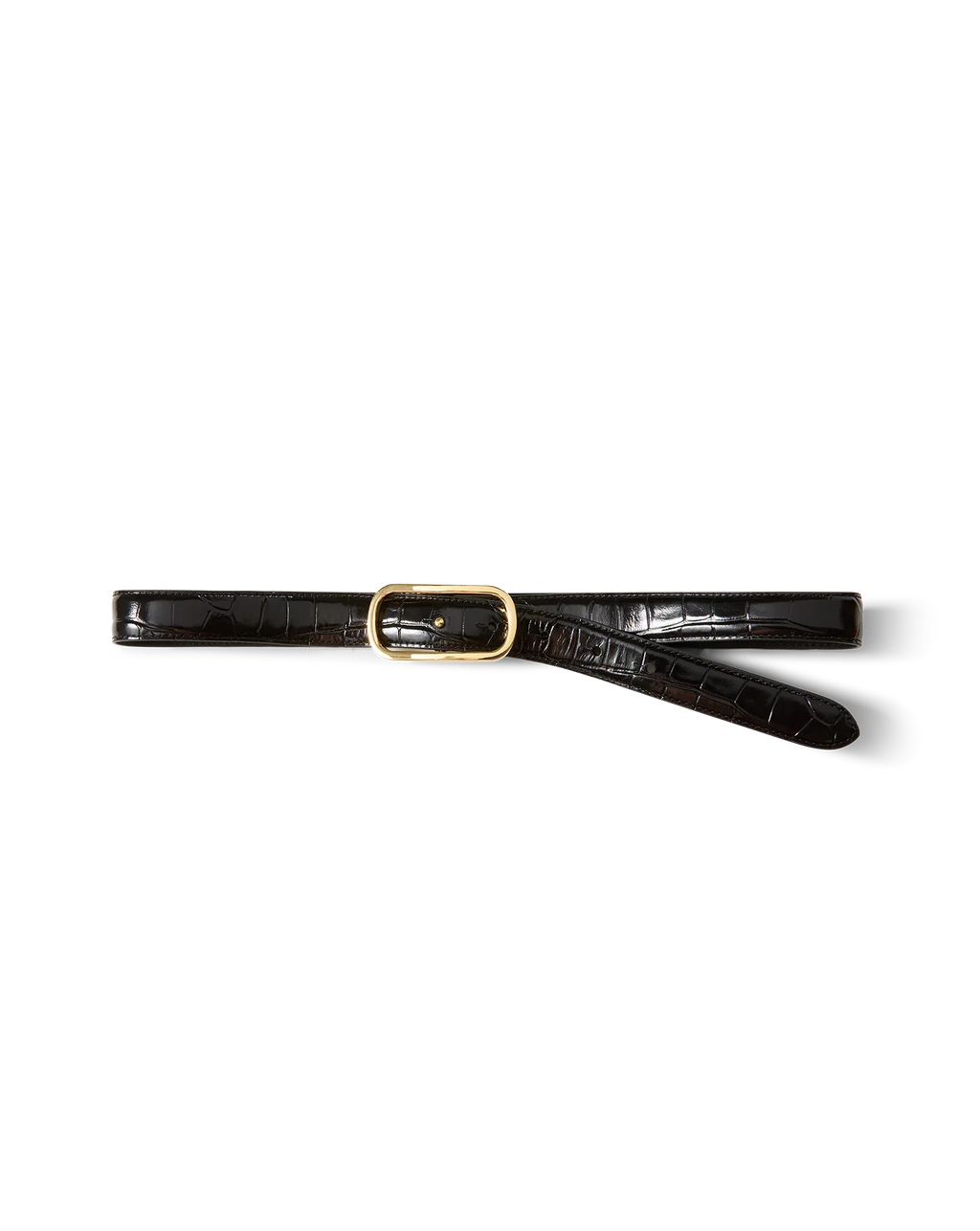 Loop Croc-Embossed Belt