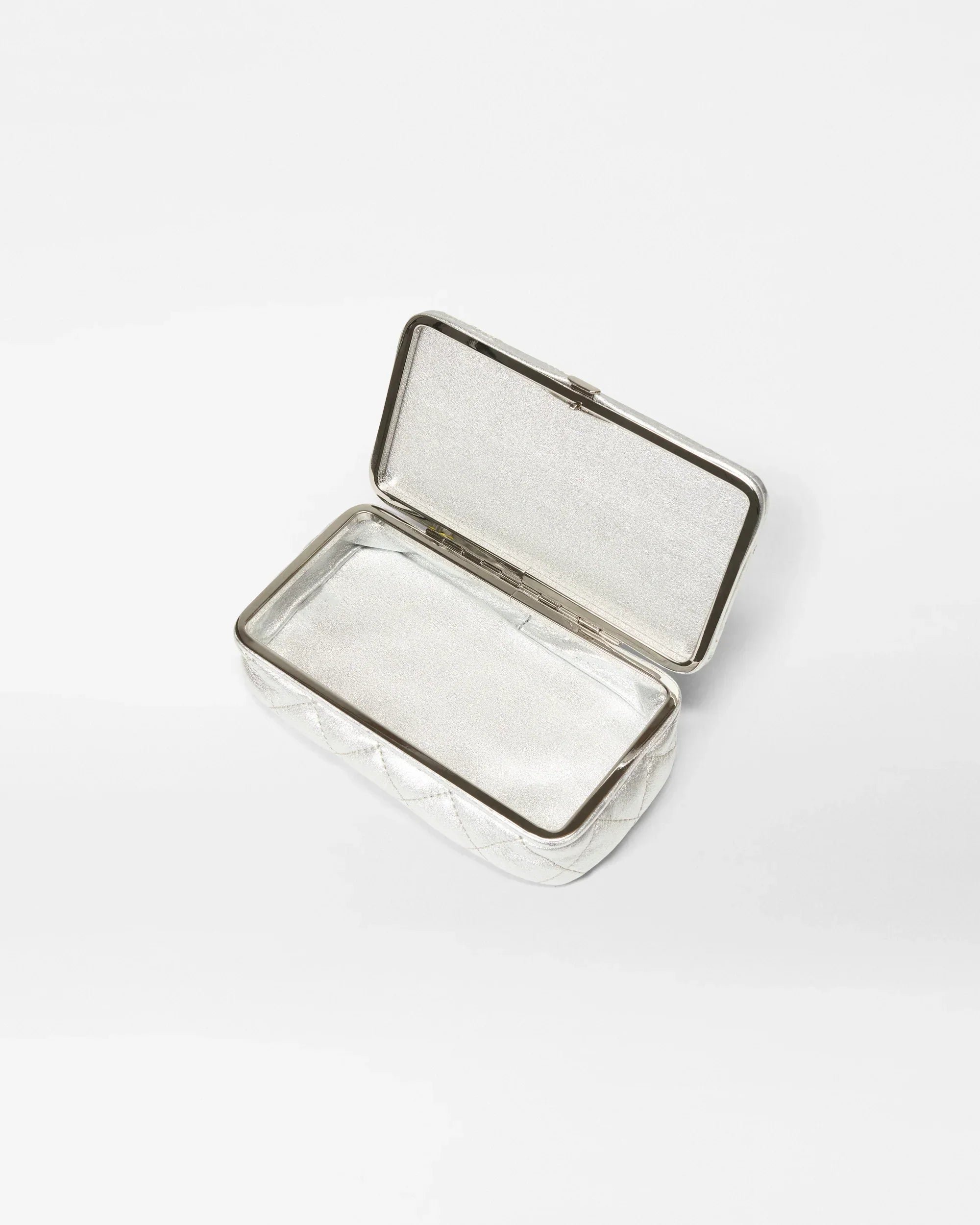 Silver Leather Medium Retro Frame Case