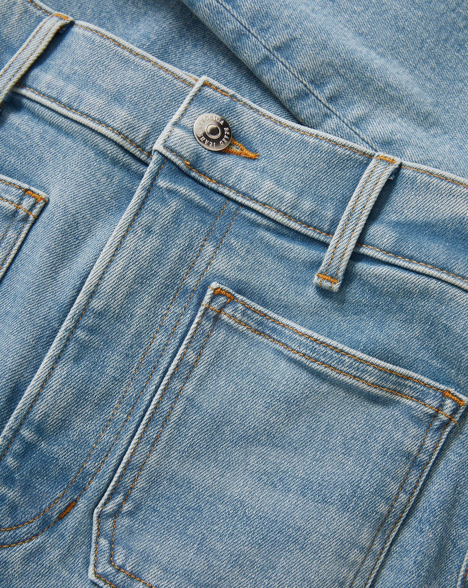 Beverly Patch-Pocket Skinny-Flare Jean