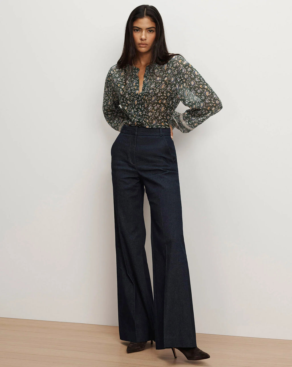 Lollie Floral Button-Down Blouse