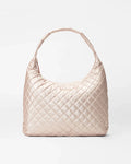 Pale Rose Gold Metallic Large Metro Shoulder Bag II