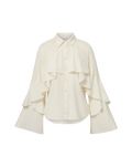 Demaris Ruffled Button-Down Blouse