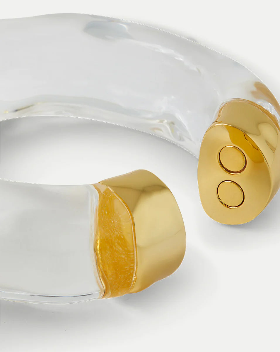 Large Molten Lucite Bangle Bracelet