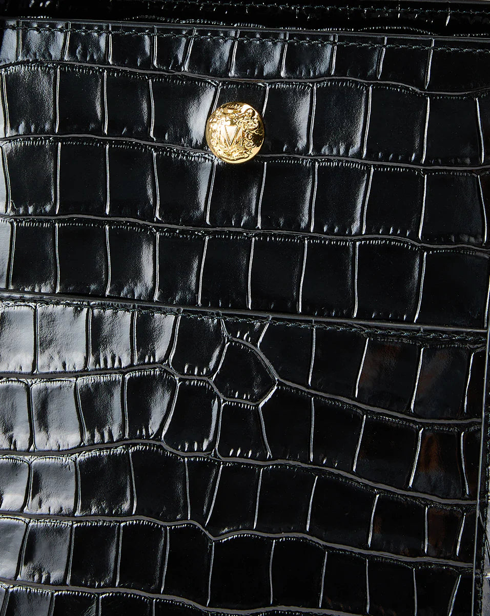 Veronica Beard Croc-Embossed Grand Goody Bag