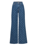 Taylor Diamond Printed Wide-Leg Jean