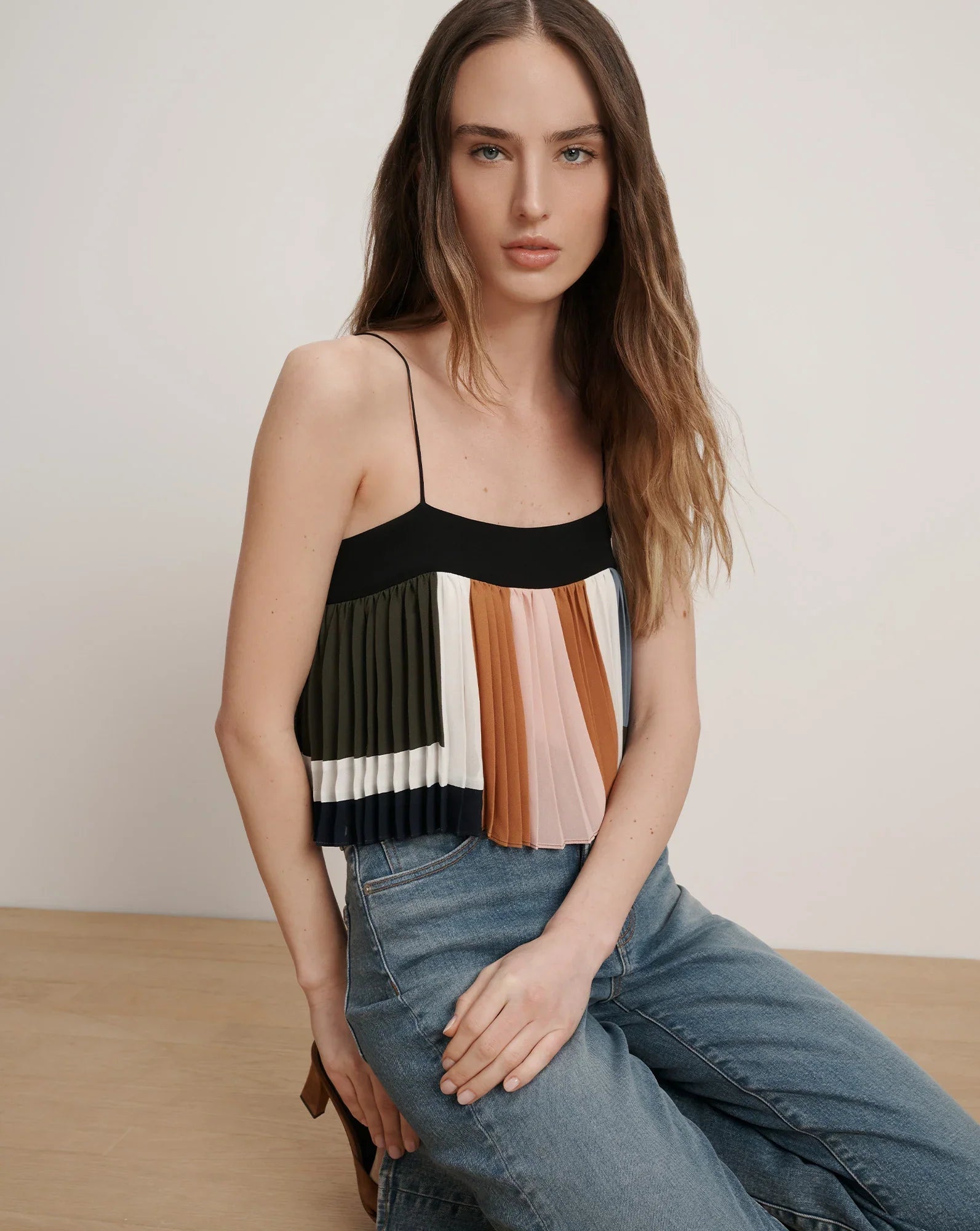 Janie Pleated Tank Top