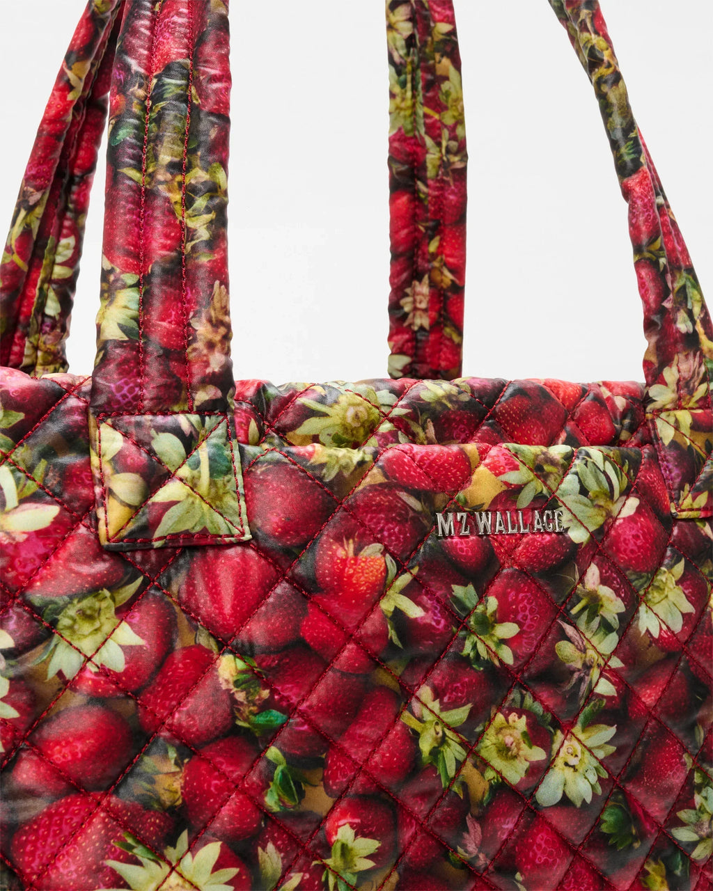 Strawberry Print Medium Metro Tote Deluxe