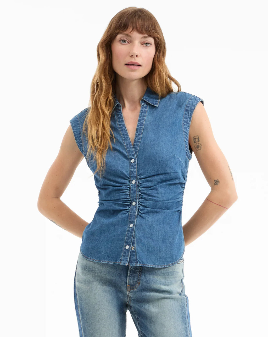 Sera Denim Button-Down Shirt