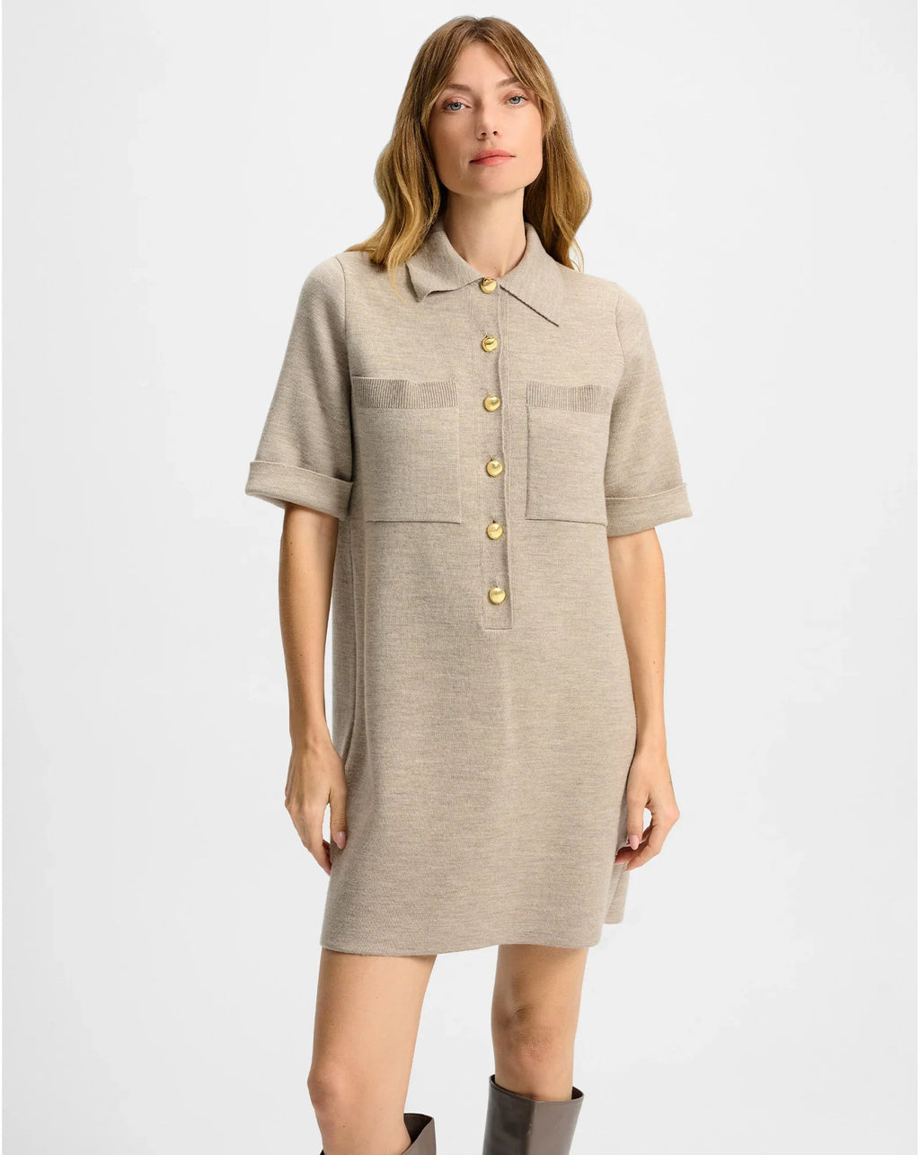 Madden Merino Wool Mini Shirtdress