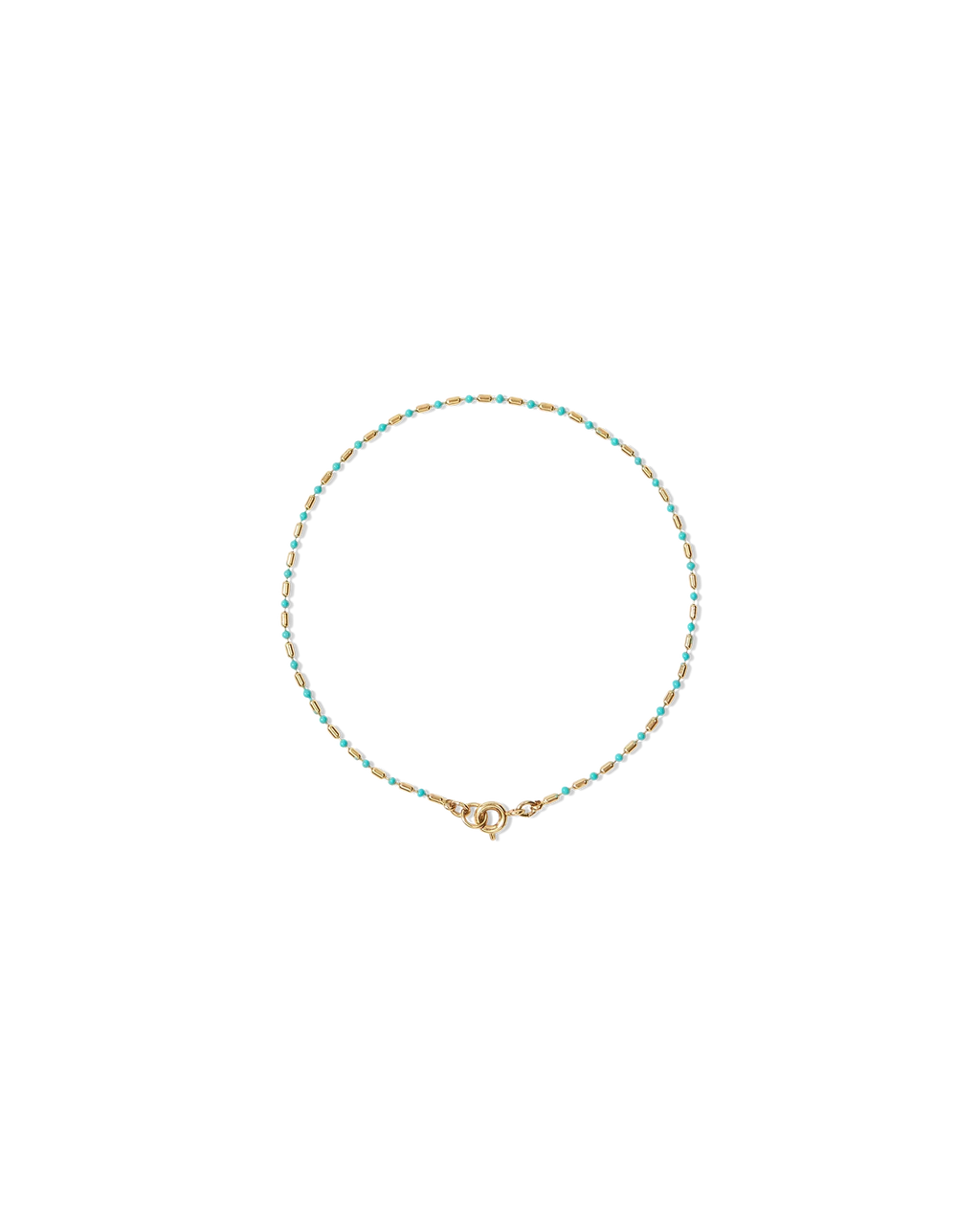 Enamel Bead Chain Anklet