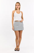 Frazer Blue Stripe Tie Side Mini Skirt