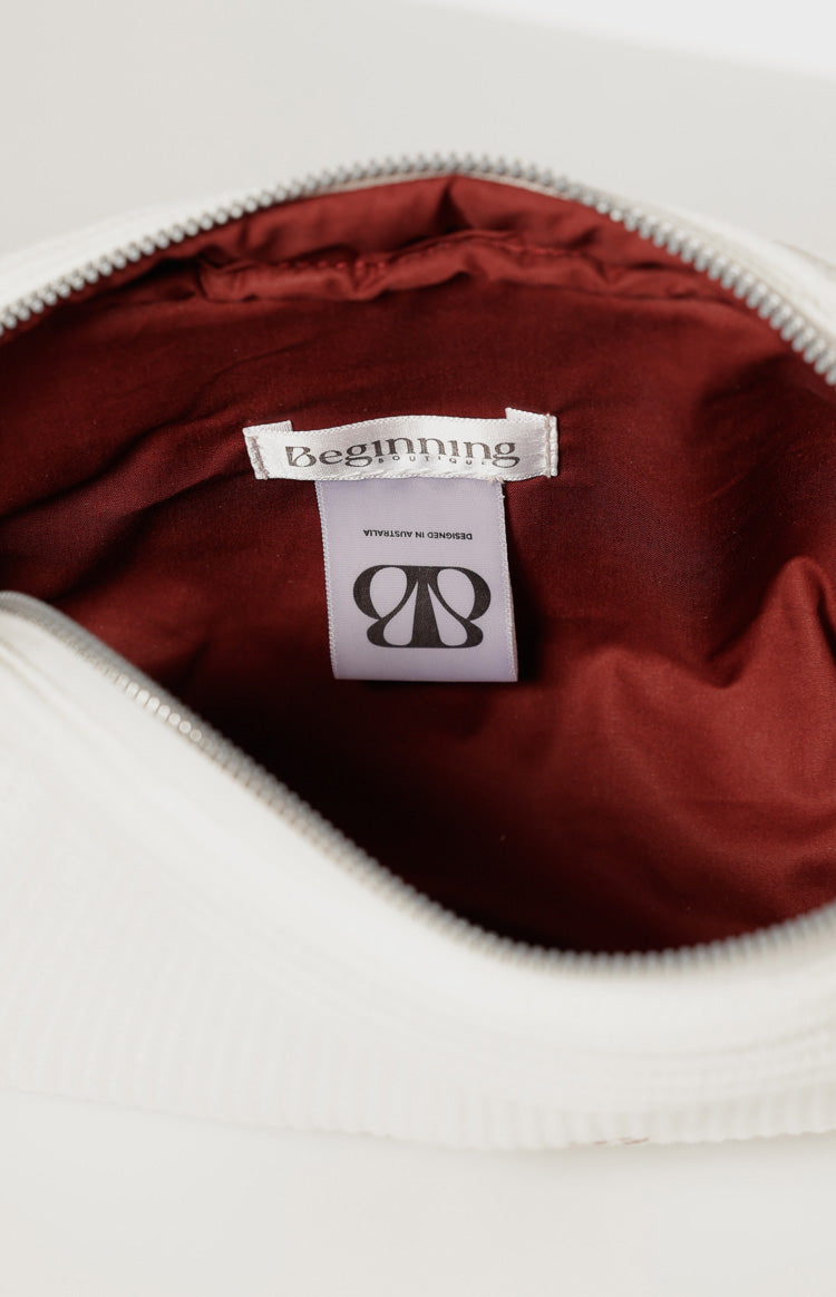 Glow Time White Embroidered Makeup Bag (FREE over $150)