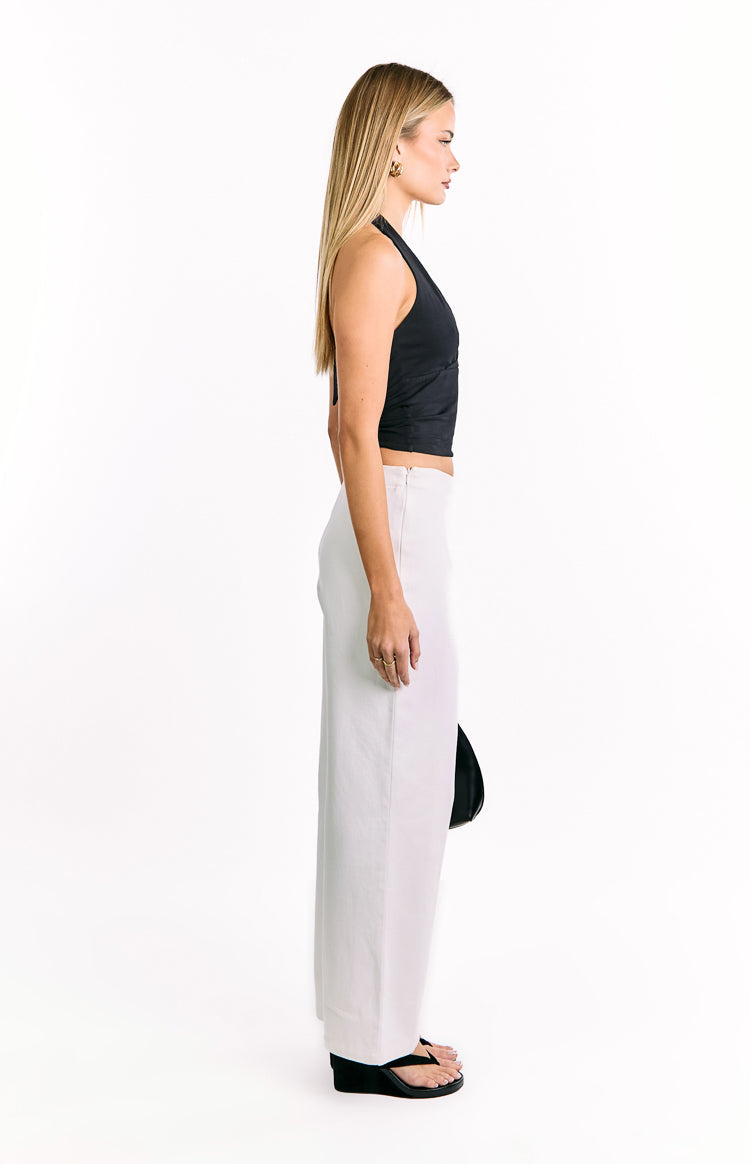 Lila Off White Buckle Pants
