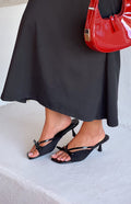Therapy Lulu Black Microsuede Heels