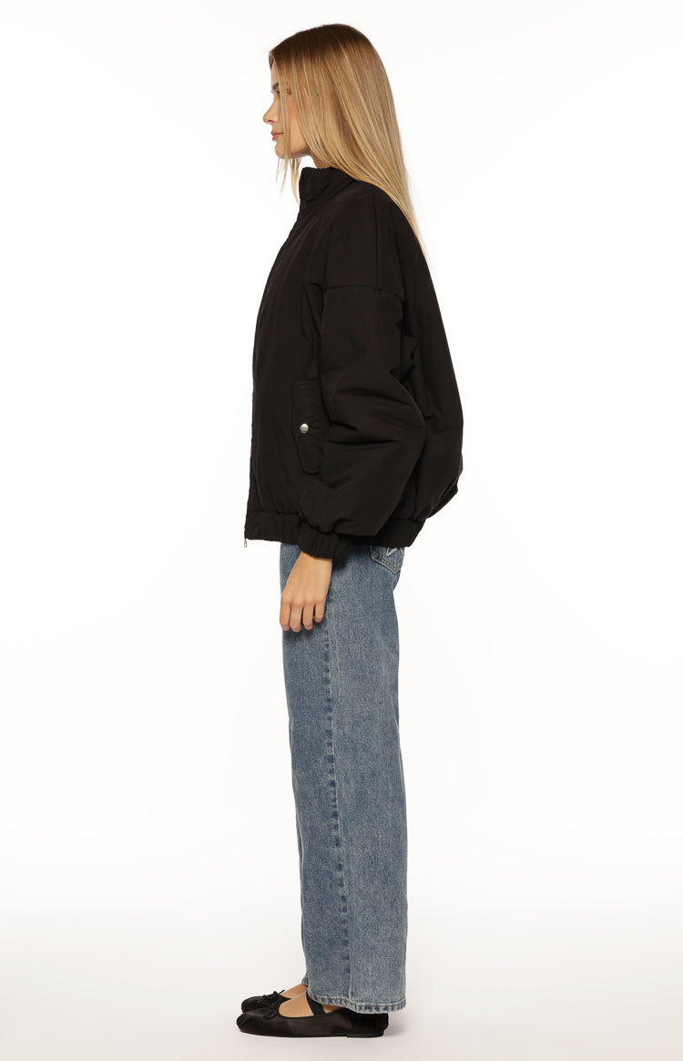 Ace Black Oversized Puffer Jacket